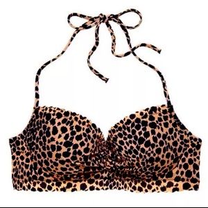 Victoria's Secret Getaway Halter Animal Print 32A